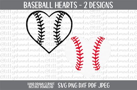 Baseball Heart Svg Baseball Heart Png Baseball Svg Baseball Mom Svg