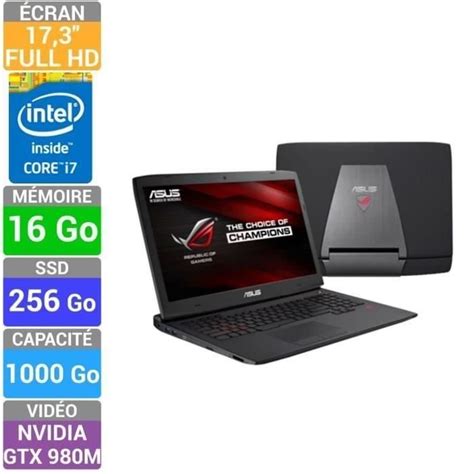 Asus Rog Pc Portable Gamer G751jy T7103h Prix Pas Cher Soldes