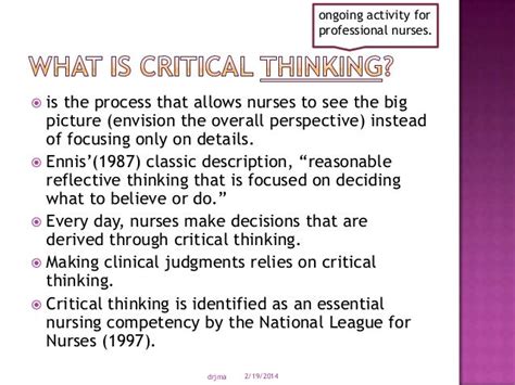 Critical thinking & Nursing Process drjma