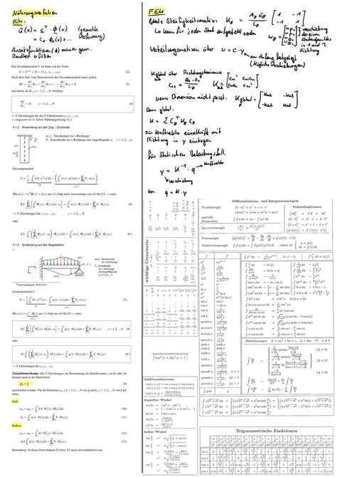 Tm 4 Formelsammlung Zusammenfassung Technische Mechanik 4 Nahrungs