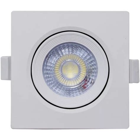 Kit 10 Spot Led 5w Quadrado Direcionável Luz Branco Neutro 4000k Startec Branco Neutro