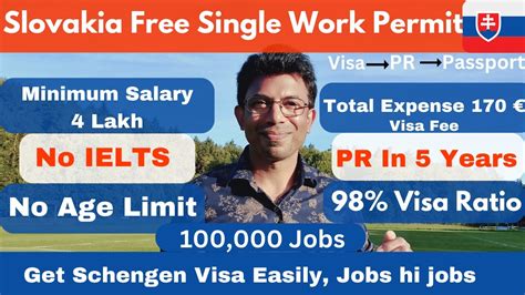 Slovakia Free Work Visa Get Pr In Years Minimum Salary No