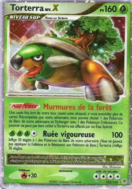 Torterra NIV X 122 130 Diamant Et Perle Carte Pokemon