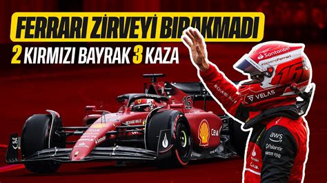 FERRARI ZİRVEDE 3 Kaza 2 Kırmızı Bayrak F1 2022 Avustralya Grand