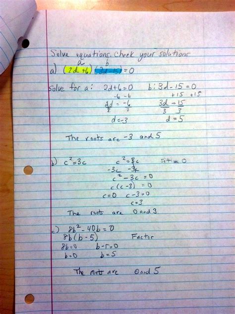 Mrs Emery S Algebra Class MOD H Factoring And Quadratic Equations