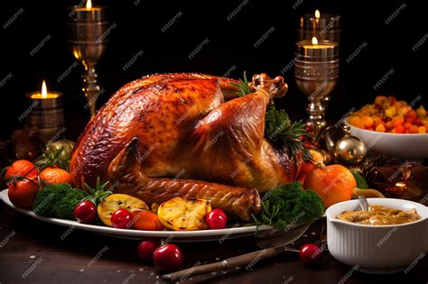 Premium Ai Image Christmas Dinner Turkey Christmas Photos