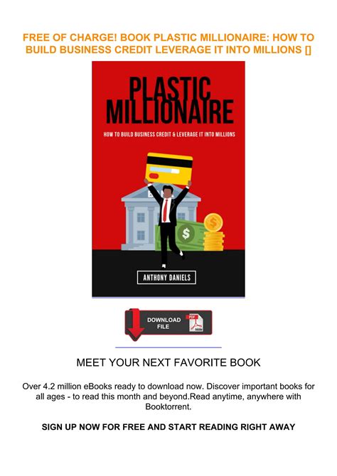 Free Of Charge Book Plastic Millionaire How To Build Business Credit Leverage It Into Millions