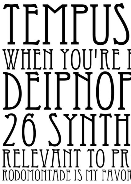 Eccentric Font Fan Casting