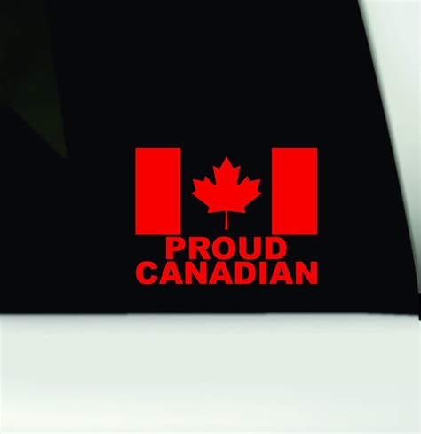 Canada Flag Bumper Sticker Canada Flag Vinyl Decal Canada Truck Car ...