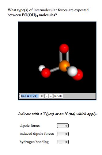 Solved What Type S Of Intermolecular Forces Are Expected Chegg