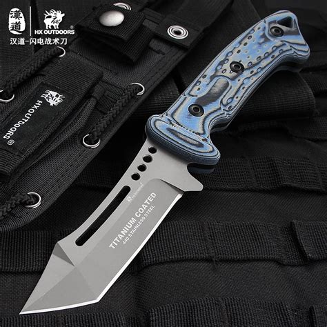 Hx Outdoors Lightning Tactical Fixed Blade Knife 440c Steel Hunting Knives 58hrc Straight