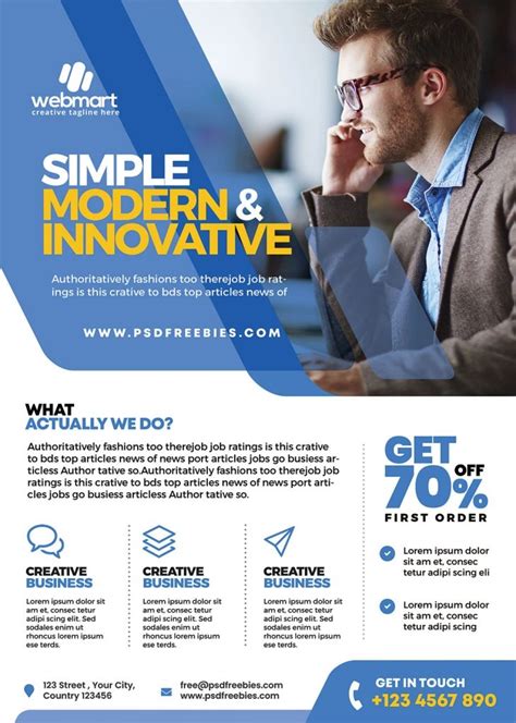 Modern Corporate Promotion Flyer Template Free Download Resource Boy