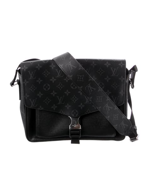 Louis Vuitton Monogram Eclipse Saumur Slingbag Black Messenger Bags