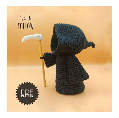 Grim Reaper Crochet Pattern Amigurumi By Craftydebdesigns On Etsy