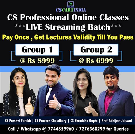 New Syllabus Cs Professional Video Lectures Combo Cscartindia