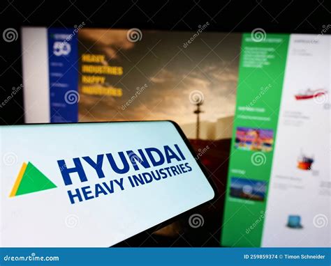 Mobile Phone With Logo Of Company Hyundai Heavy Industries Co Ltd