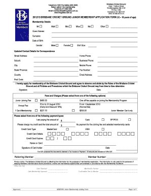 Fillable Online Memf Junior Membership Application Form The Gabba