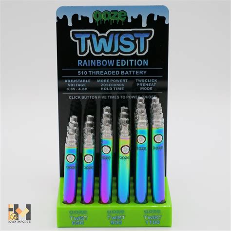 Ooze Twist 650 900 1100 Mah 24ct Iowa Imports