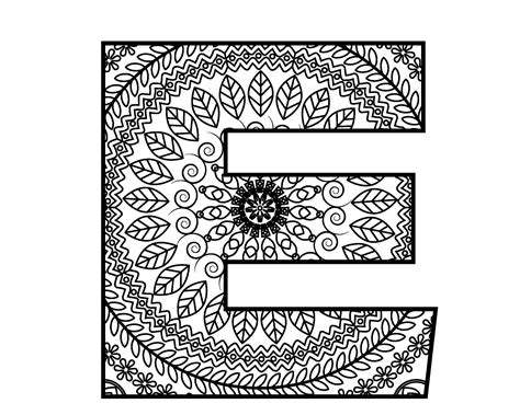 Mandala Alphabet Svg Mandala Letters Svg Cut Files Mandalas Svg