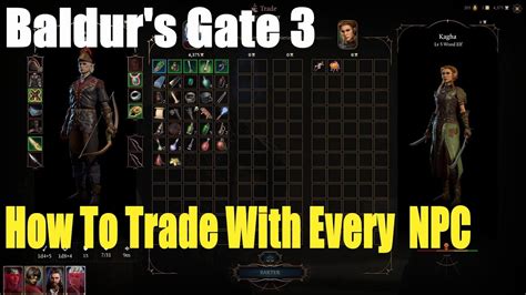 Baldur S Gate How To Trade With Every Npc Youtube