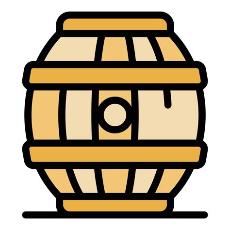 Wooden Barrel Of Beer Icon Color Outline Vector Vector Art At