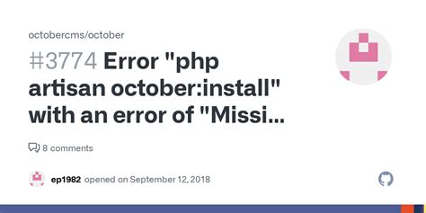 Error Php Artisan October Install With An Error Of Missing Vendor