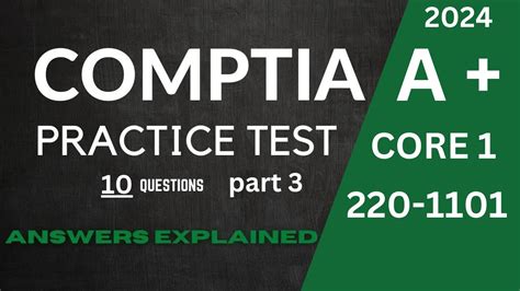 Comptia A Certification Practice Test For Core Youtube