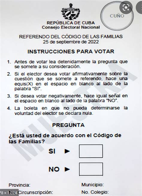 Cubainformacion Artículo Dan a conocer boleta del referendo del