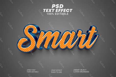 Effet De Texte D Smart Cursive University Fichier Psd Photoshop