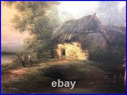 Peinture Huile Sur Toile Xix Sign E Paysage Anim Barbizon Peinture