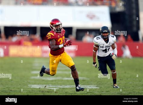 Los Angeles California Us 18th Oct 2014 Usc Trojans Running Back Javorius Allen 37