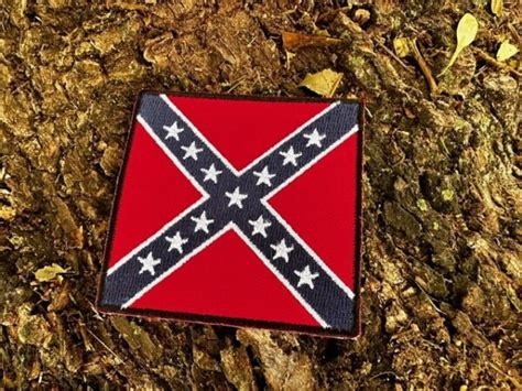 Historical Square Confederate Flag Patch Rebel Nation