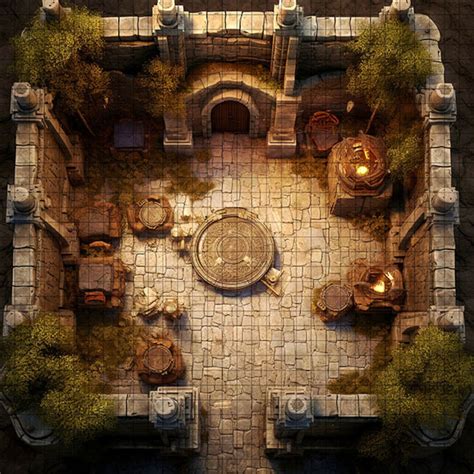 Crypt Entrance Battle Map, Dnd Battle Map, D&D, Battlemap, Dungeons and ...
