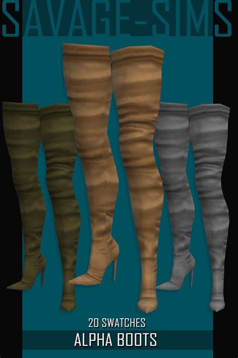 savage-sims: -ALPHA BOOTS- (1 items) Alpha Boots: A pair of...