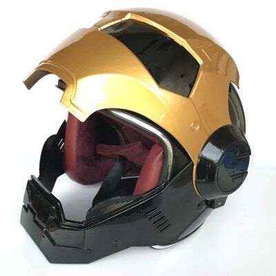 Bright Gold Black Masei IRONMAN Motorcycle Helmet JPmotorcyclehelmet