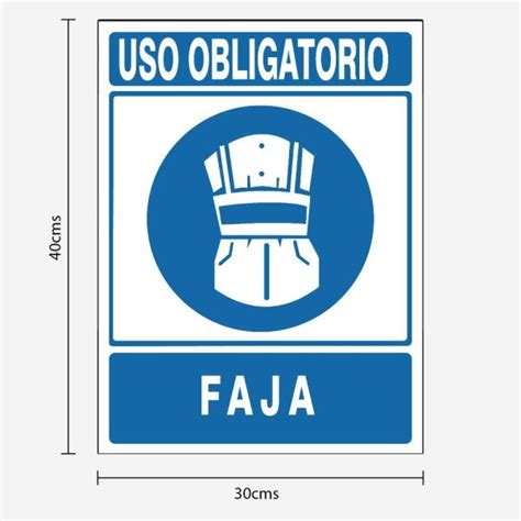 Letrero En Coroplast De Mm De Espesor De X Cms Uso Obligatorio