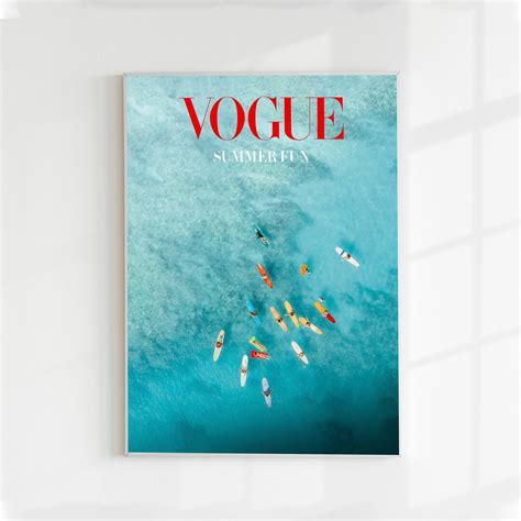 Vogue Poster Retro Vogue Print Vintage Vogue Poster Luxury Etsy