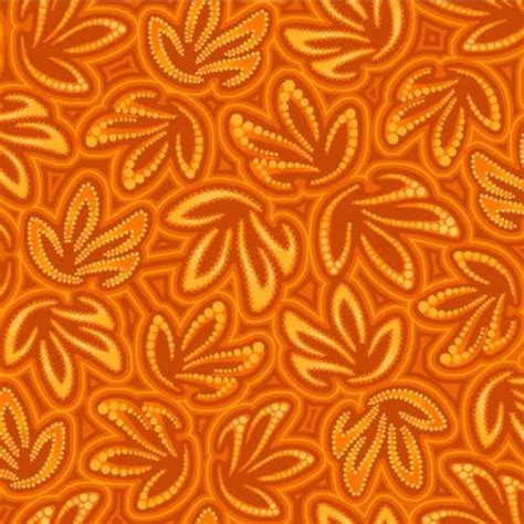 Pannotia Tonal Leaves Copper Digitally Printed Quilting Fabric From