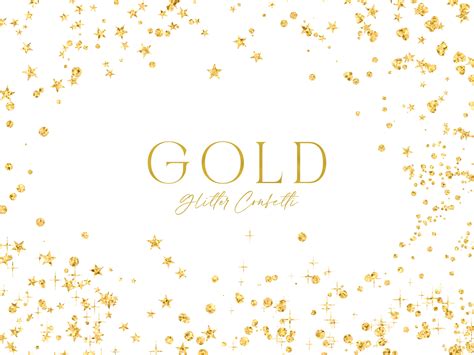 Gold Glitter Confetti Png Clipart Gráfico Por Lilyuri0205 · Creative