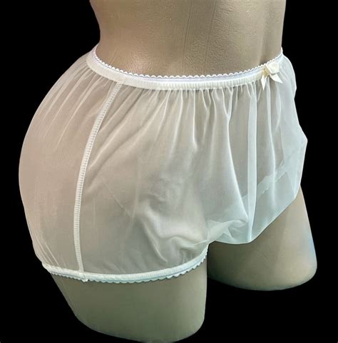 Adult Sissy Nude Chiffon Panty With Delicate White Elastic Etsy