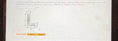 Solved A carpenter's square has the shape of an L as shown | Chegg.com