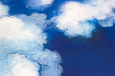 Skyscape Painting Clouds Original Art Blue Abstract Acrylic | Etsy