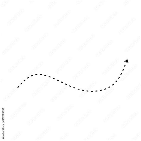 Dotted Line Arrow Stock Vector | Adobe Stock