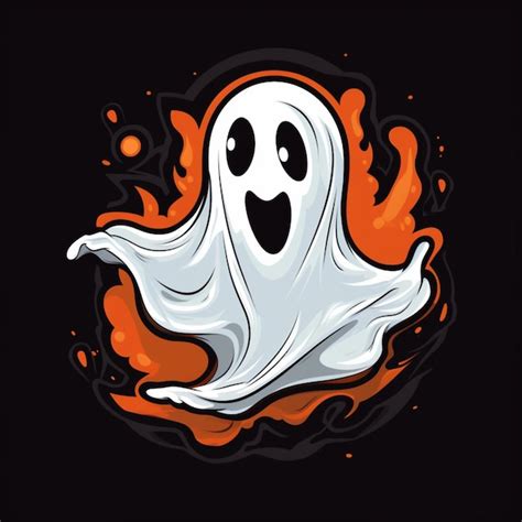 Logotipo De Dibujos Animados Fantasma Foto Premium