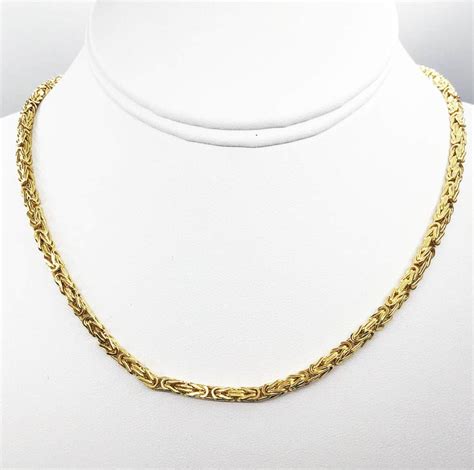 10k Yellow Gold Byzantine Chain Lightweight Hiphopbling