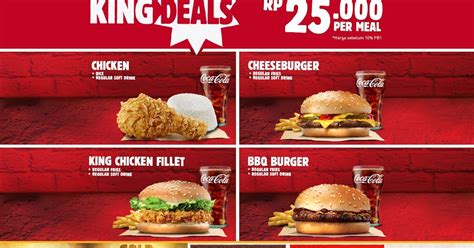 Daftar Harga Menu Makanan Di Burger King Indonesia 2017 Daftar Harga