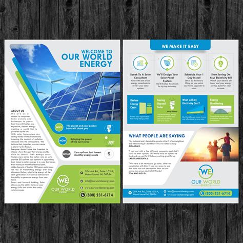 Elegant Playful Solar Energy Flyer Design For A Company By Mdnegi