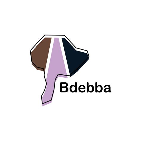 Bdebba map. map of the Lebanon Country. Borders of for your infographic