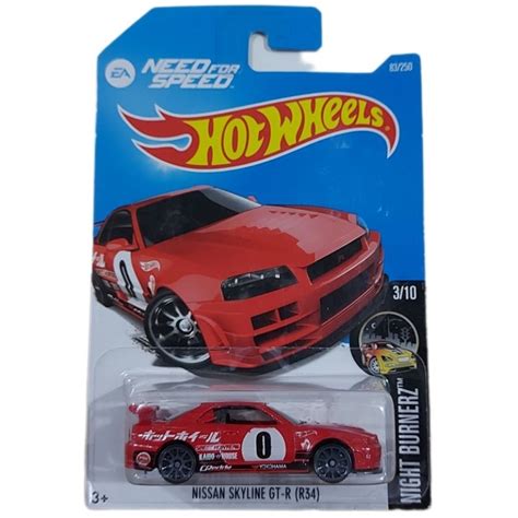 Nissan Skyline Gt R R Need For Speed Night Burnerz Hot Wheels Shopee Brasil