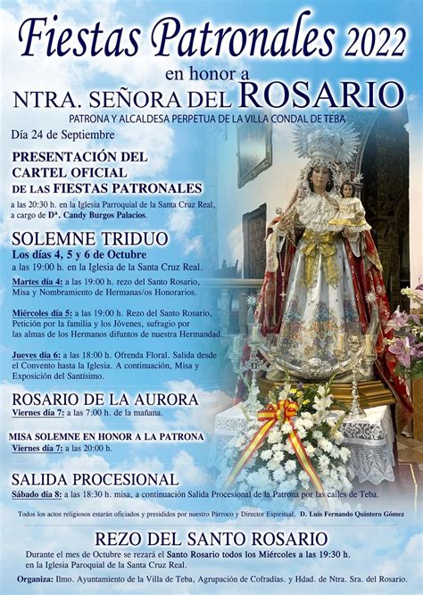 Presentaci N Cartel Fiestas Patronales Virgen Del Rosario Hermandad